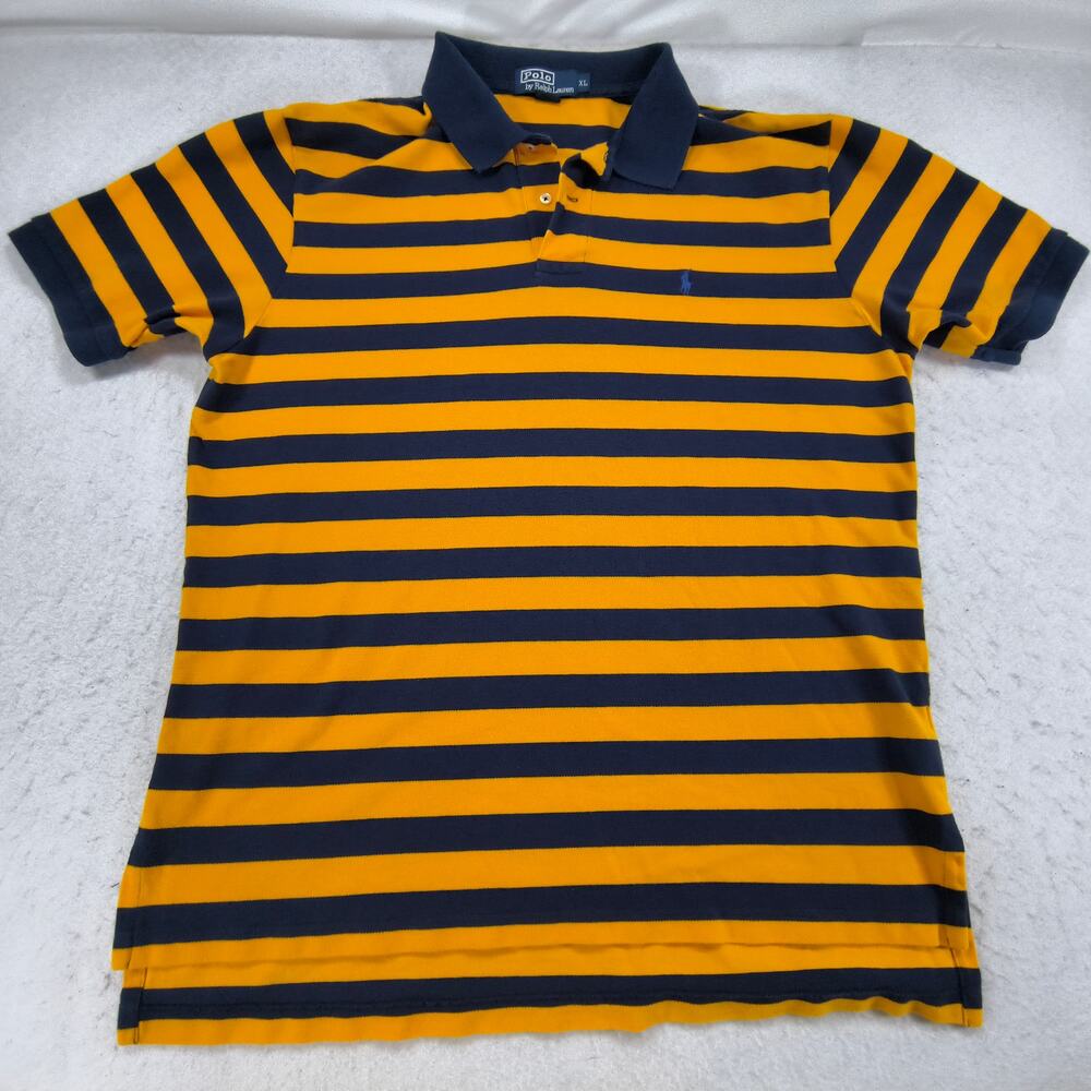 Polo by Ralph Lauren Casual Short Sleeve Collared Polo Shirt Mens Size XL Yellow - Picture 2 of 9